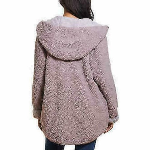 Weatherproof Ladies' Reversible Cozy Sherpa Hooded - Picture 7 of 11